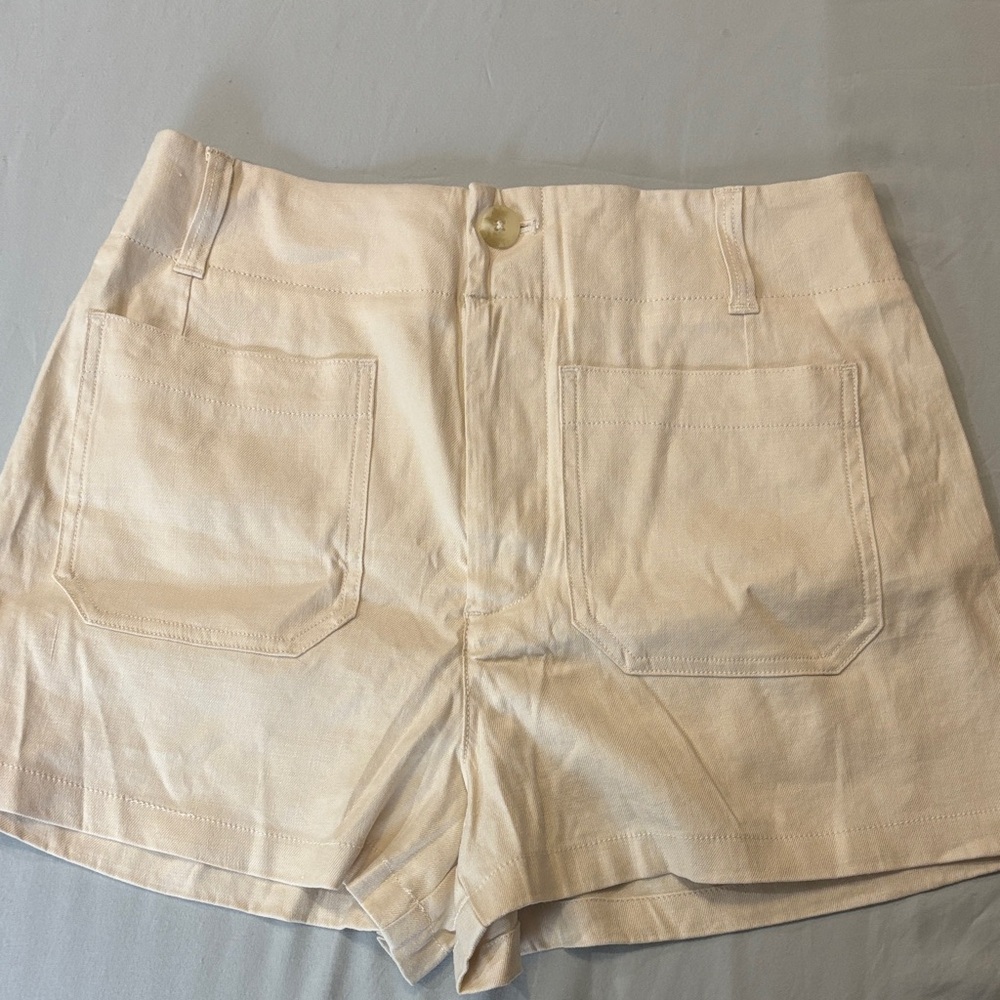 Maeve Colette Linen High Rise Shorts